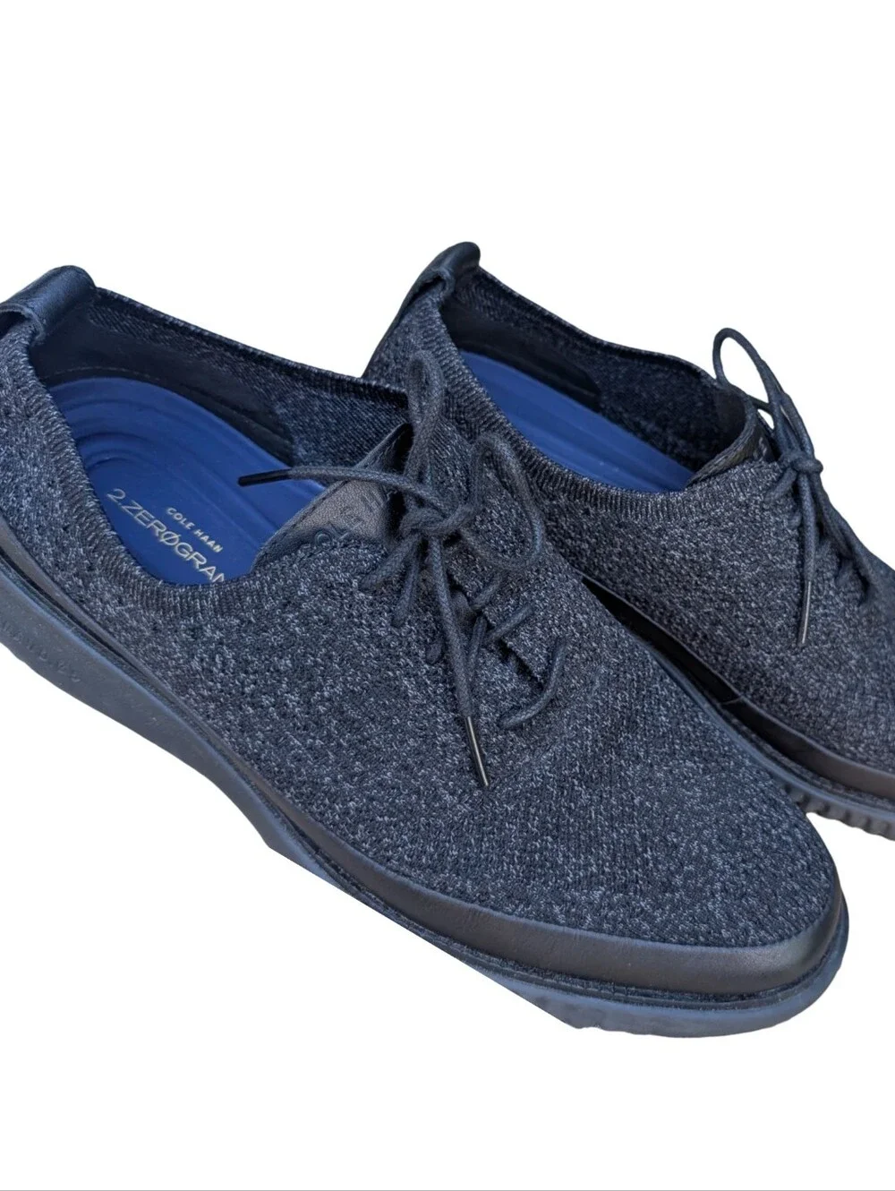 Cole Haan 2.ZERØGRAND Stitchlite Oxford shoes in black knit fabric size 9M